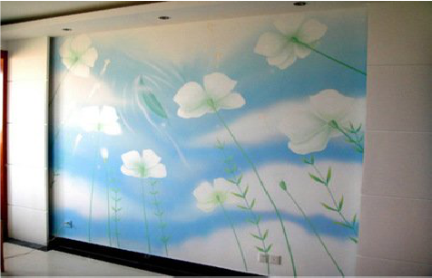 古田画墙绘怎么画好白云的蓬松感？