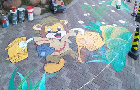 古田夏季画地面彩绘会遇到的问题