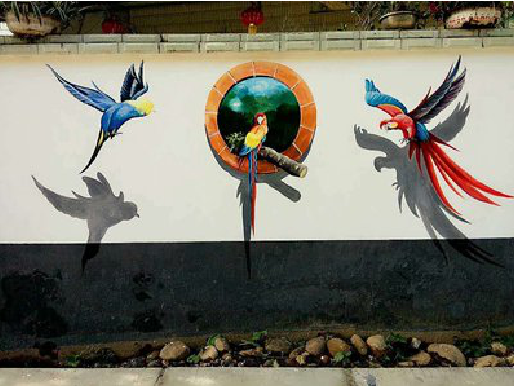 古田视觉错位-3D墙绘设计