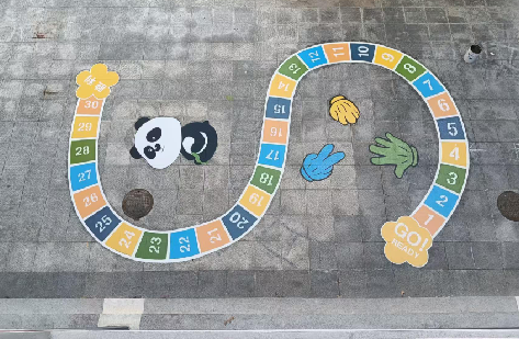 古田地面游戏彩绘