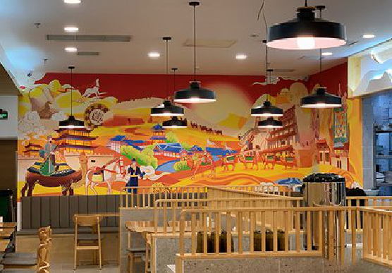 古田商业空间彩绘介绍。